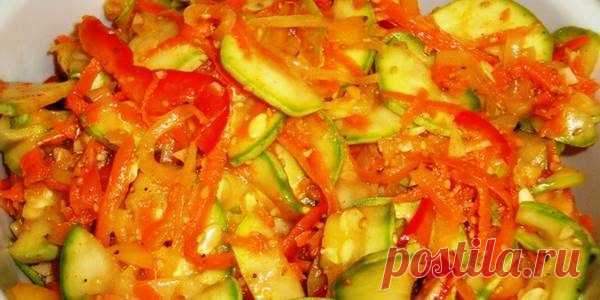 Кабачки по-корейски на зиму – рецепт с морковью и болгарским перцем
