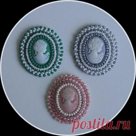 Брошь &quot;Камея&quot; | biser.info - всё о бисере и бисерном творчестве