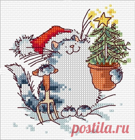 Новогодняя вышивка крестом, схемы / Вышивка крестиком и бисером - схемы и хвастушки / Лунтики. Развиваем детей. Творчество и игрушки