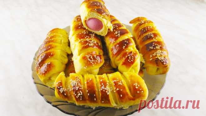 Эти булочки с сосисками так вкусны, что не успевают остыть! — Кулинарная книга - рецепты с фото
