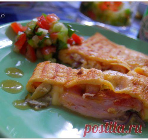 Яичница "Конверт" на гриль сковороде ...