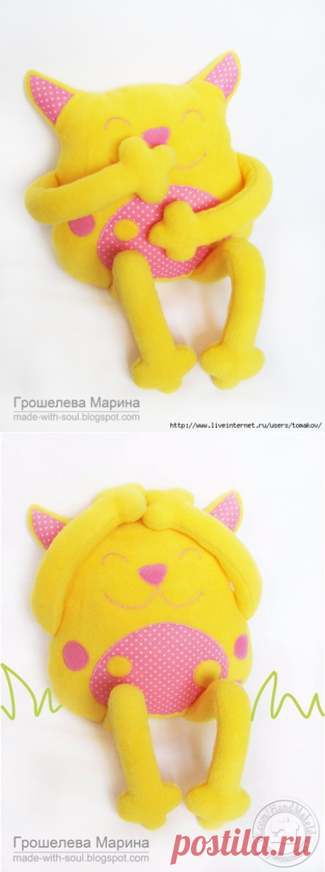 Кот улыбашка. Выкройка