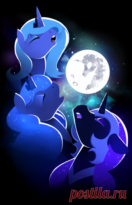 Three Luna Moon by Karzahnii
