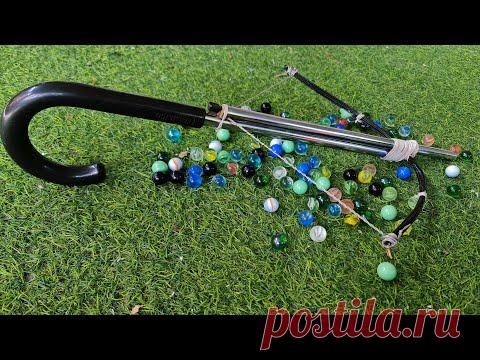 Уникальная рогатка WOW - Как сделать мощную рогатку из зонта