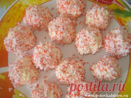 Сырные шарики с крабовыми палочками