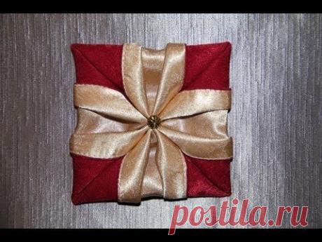 Оригами цветок из ткани "Петуния"