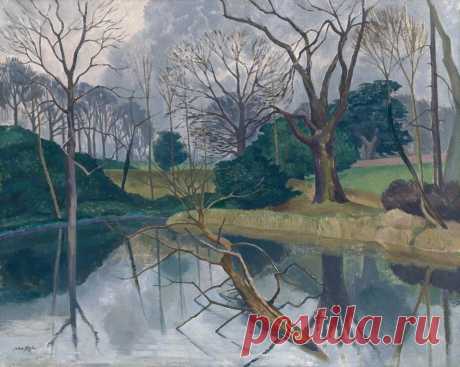 John Northcote Nash - The Lake, Little Horkesley Hall - t3964 | TiPiTi.info