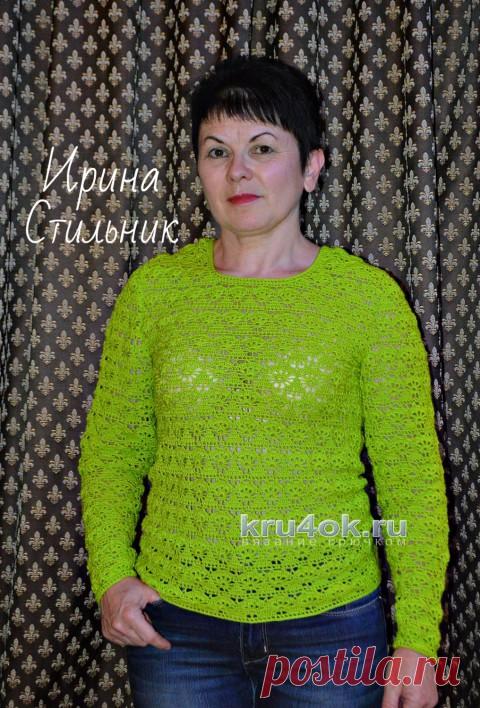 Вязаная крючком кофточка. Работа Ирины Стильник - вязание крючком на kru4ok.ru