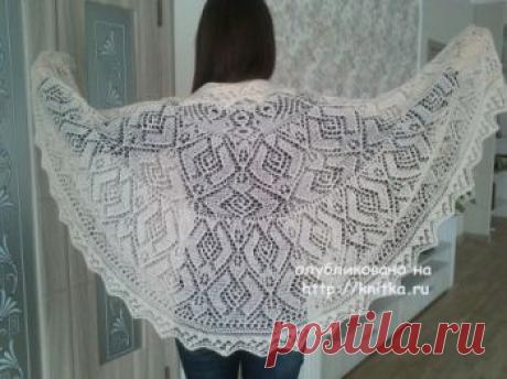 Шали спицами. 20 схем вязания шали спицами с описанием бесплатно на Knitka.ru