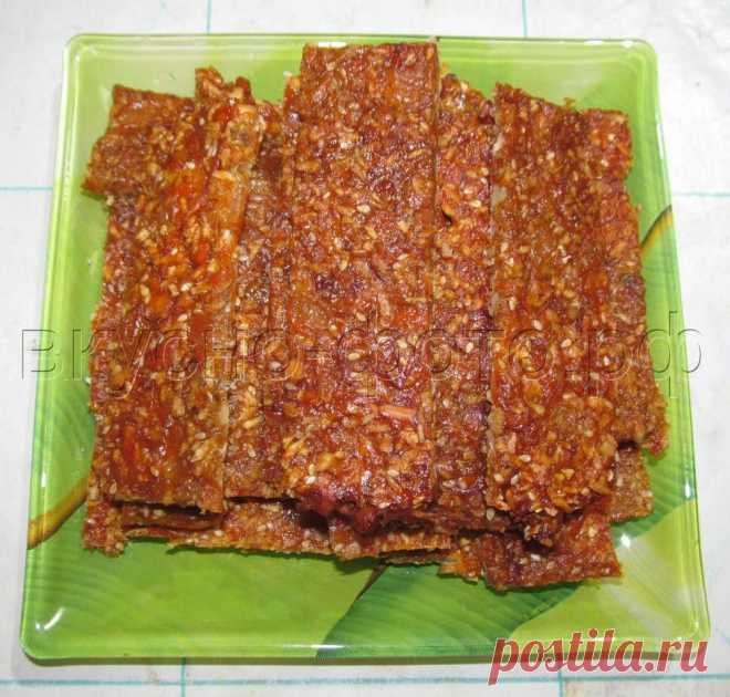 Батончики из кураги, изюма, орехов, кунжута и кокосовой стружки | Вкусно Фото. Кулинарные рецепты с фото.