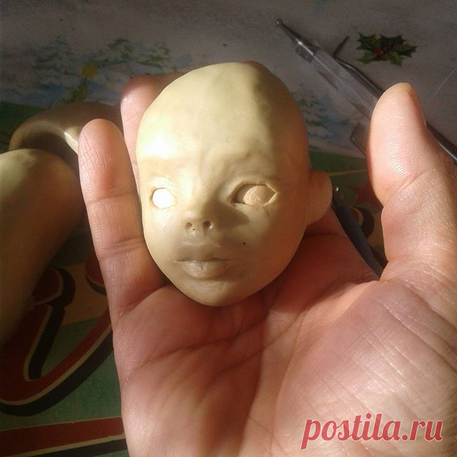 Головка из скульптурного пластилина#bonheurdetanya