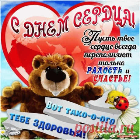 Сердце — орган самый главный,
В сердце наша жизнь сполна.
Оно трудится по плану,
Непогода не страшна. Открытки на Всемирный День сердца!