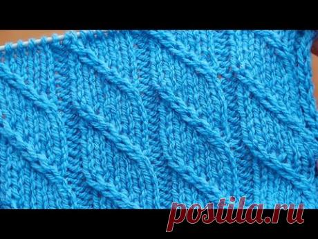 Красивый узор спицами для джемпера, туники, пуловера, свитера.