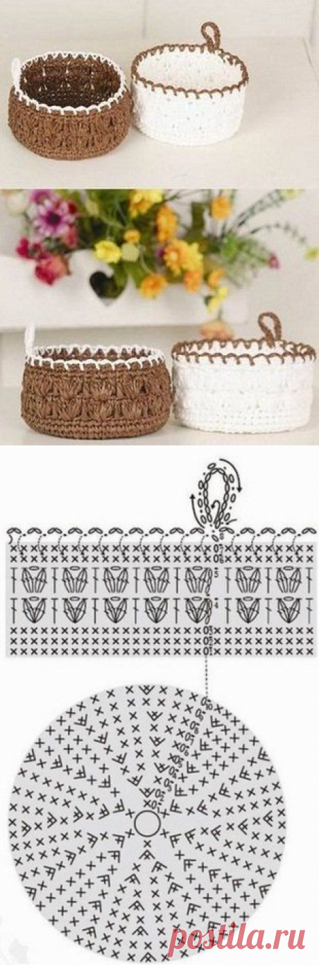 Милые корзиночки - пригодится в хозяйстве! из категории Интересные идеи – Вязаные идеи, идеи для вязания