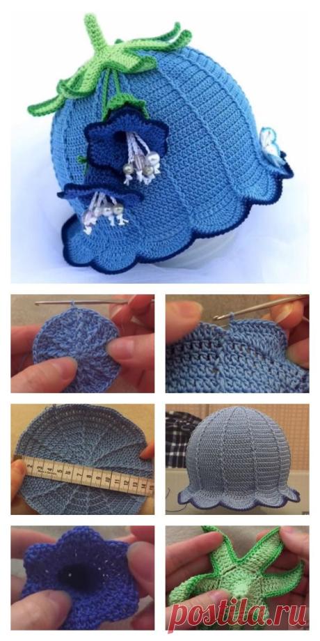 Как вязать крючком Bluebell Baby Hat #freecrochetpatterns - Favland.org