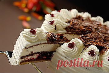 Классический шоколадный торт с вишнями - Торты . 1001 ЕДА вкусные рецепты с фото!