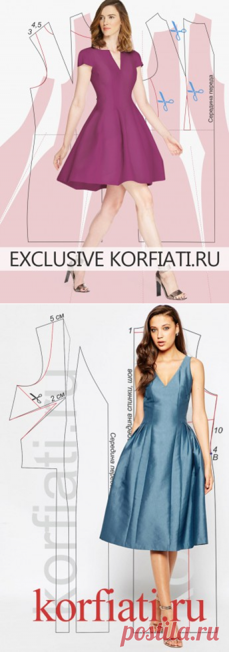 Выкройки платьев от А.Корфиати