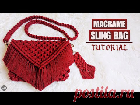 Учебник по созданию слинг-сумки из макраме | Легкий способ сделать сумку для макраме №1