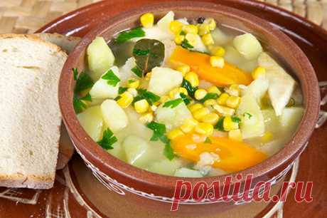Суп картофельный с кукурузой - Супы, борщи, чорбы, замы