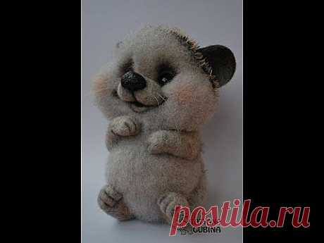 Мастер класс по созданию ежика в техники сухого валяния - YouTube