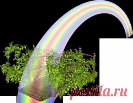 Клипарт на прозрачном фоне - Радуга-дуга
