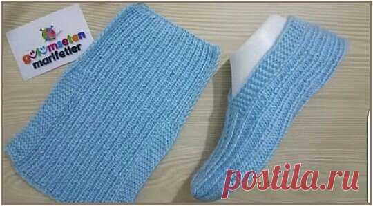 Следки спицами простейшим способом с двумя швами , описание + видео
