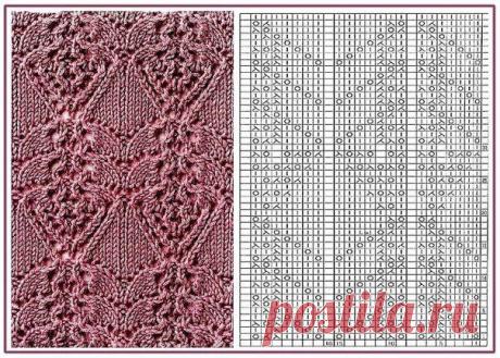 Узор спицами.