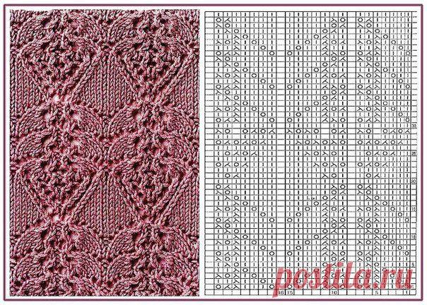 Узор спицами.