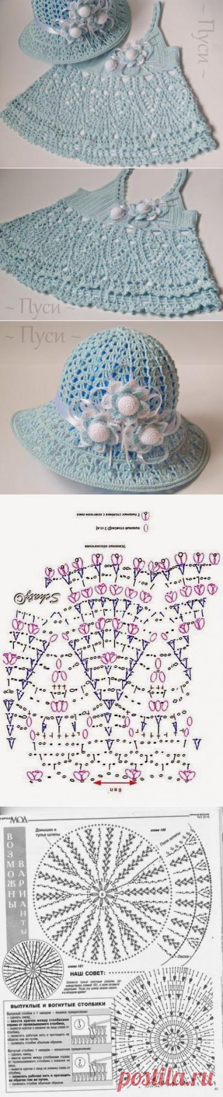 فستان بنوته صيفي ازرق ~ خيط وابره