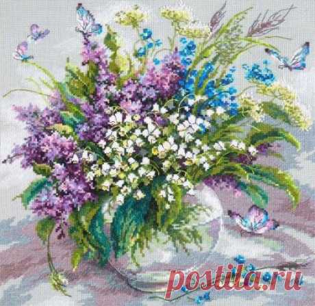 ღЛасковый май- схема для вышивки крестом Ласковый май
