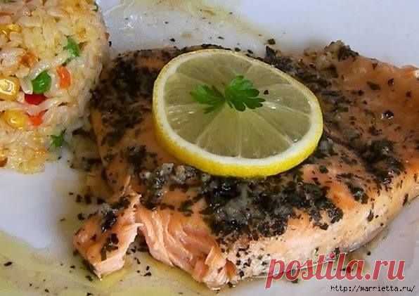 ЛОСОСЬ ЗАПЕЧЕННЫЙ В ФОЛЬГЕ. МАЛОКАЛОРИЙНАЯ ВКУСНЯТИНА)