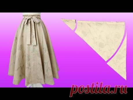 БЕЗ МОЛНИИ!⭐ Эту юбку-солнце сшить очень просто.