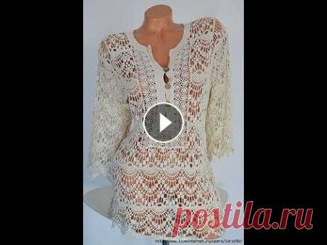 Летняя ажурная туника часть 1(схема+ образец+расчет) Summer openwork tunic part 1 Ссылка на схему тут: часть 2 (part 2) часть 3 (part 3)...