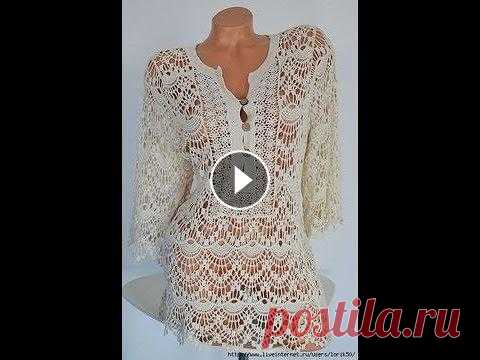 Летняя ажурная туника часть 1(схема+ образец+расчет) Summer openwork tunic part 1 Ссылка на схему тут: часть 2 (part 2) часть 3 (part 3)...