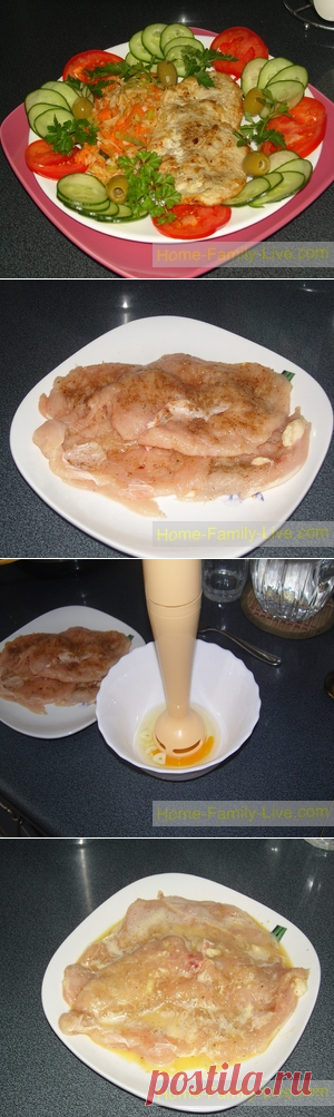 Жареная куриная грудка - пошаговый фоторецептКулинарные рецепты