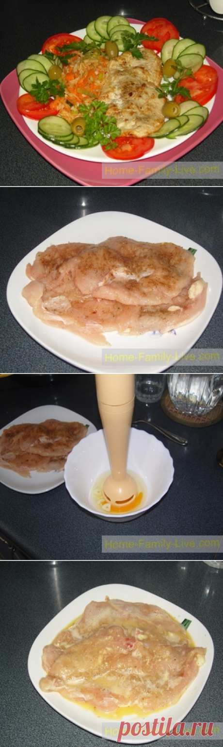 Жареная куриная грудка - пошаговый фоторецептКулинарные рецепты