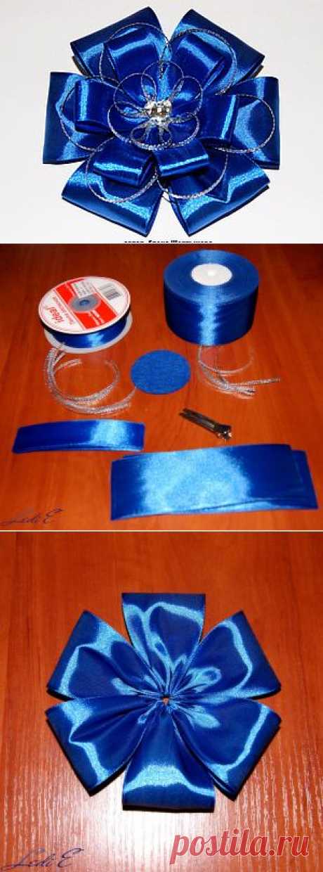 Синие банты-цветы