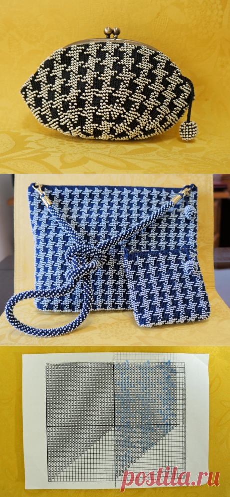 千鳥格子シリーズのがま口 手芸って楽しい/ウェブリブログ