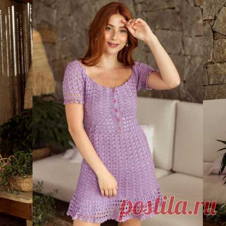 Лёгкие платья на лето. 5 моделей крючком | Paradosik_Handmade Пульс Mail.ru Красивые и воздушные летние платья с несложными ажурными узорами. 5 моделей со схемами крючком и выкройками.