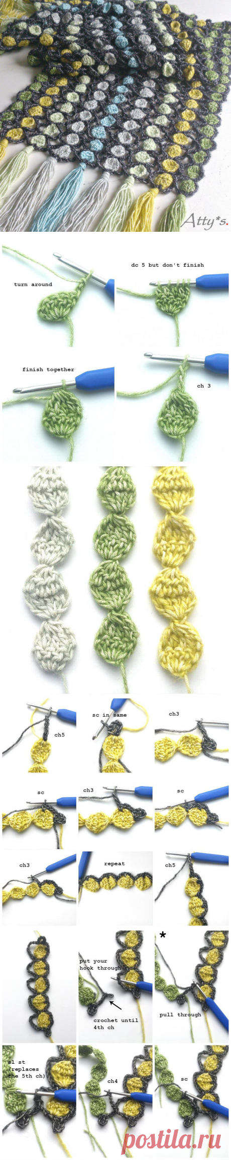 Crochet Candy Scarf Pattern be Atty-s - Daliute的日志 - 网易博客