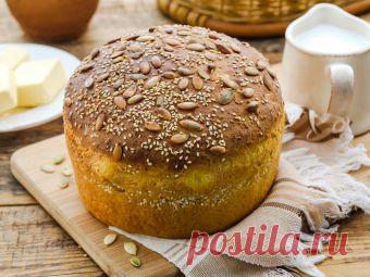 Тыквенный  за 120 минут - рецепт несладкой выпечки от Простоквашино