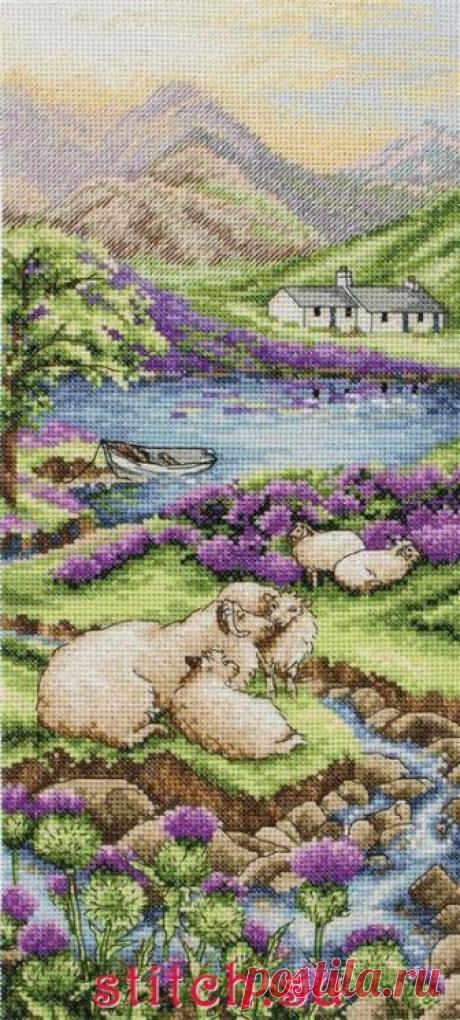 Highlands Landscape. Anchor. Скачать схему вышивки крестиком — Дом крестика