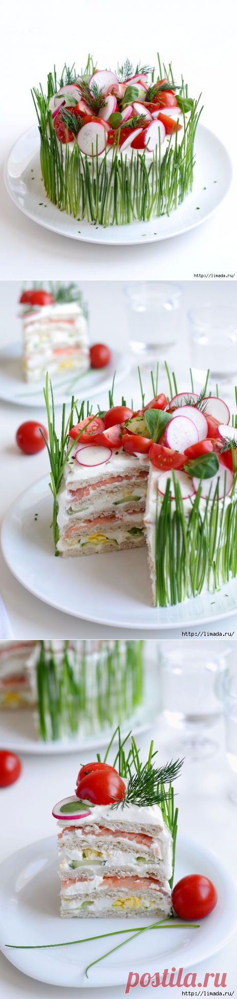 >Морской торт, с копченым лососем и вареными яйцами. рецепт приготовления