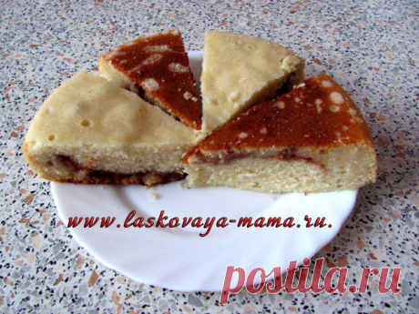 Лимонный манник с малиновой начинкой в мультиварке