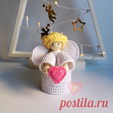 Ангелочек амигуруми. Схемы и описания для вязания игрушек крючком! Бесплатный мастер-класс от Евгении Кокиной (Daisy) по вязанию ангелочка крючком. Высота вязаной игрушки примерно 11 см. Для изготовления такой маленьк…