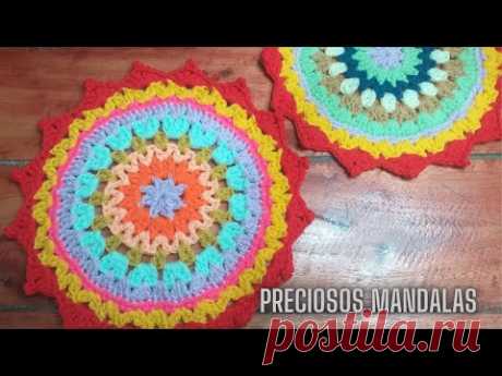 Bonitos Mandalas 😍 Tejidos en Crochet - Paso a Paso (28 Centímetros)