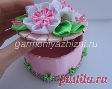 Шкатулка канзаши мастер класс