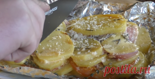 Картофельная запеканка с беконом
