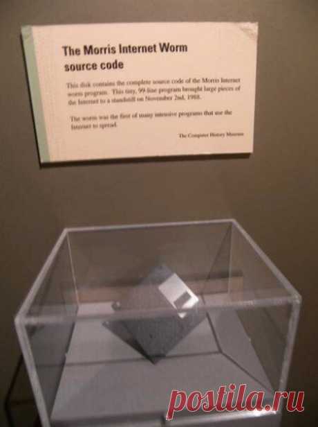 Эта дискета содержит исходный код вируса Морриса, одного из первых компьютерных вирусов, который впервые появился 26 лет назад / Интересное в IT