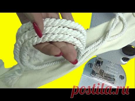 Оригинальная БЛУЗА БЕЗ хитростей и премудростей за 10 минут 😉 Всего 3 шва и 1 верёвка 😲